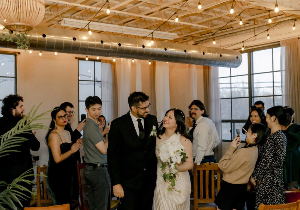 Intimate wedding in Toronto at Junto Studio