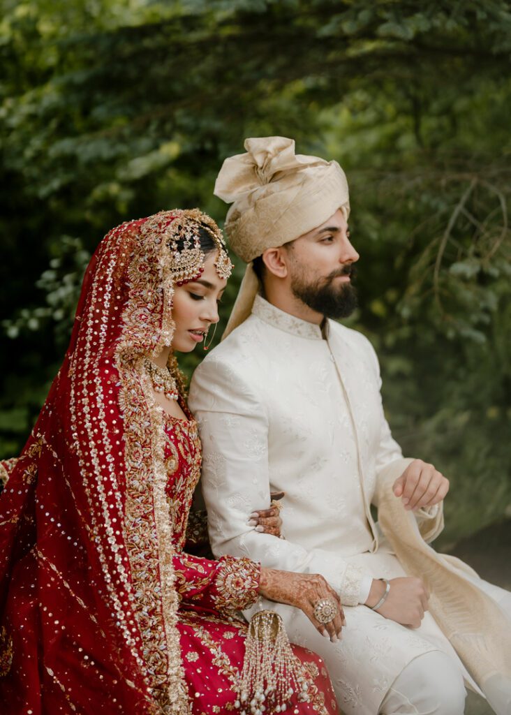 Nikkah ceremony at Caledon Mountain Vineyards with bride and groom during outdoor wedding, captured with candid moments and family portraits.