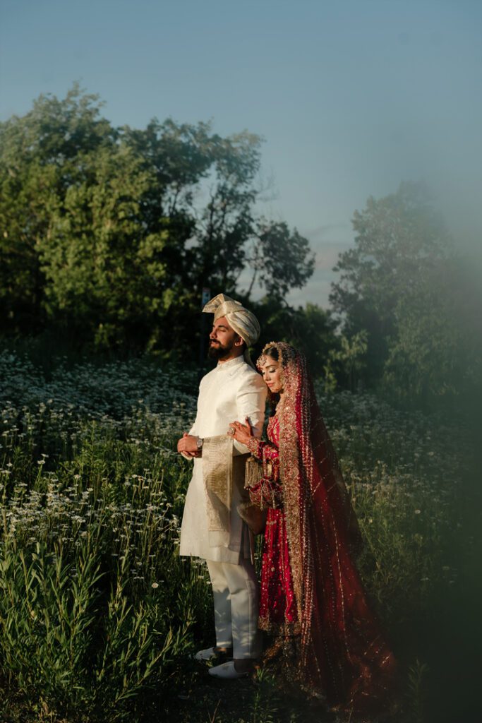 Nikkah ceremony at Caledon Mountain Vineyards with bride and groom during outdoor wedding, captured with candid moments and family portraits.